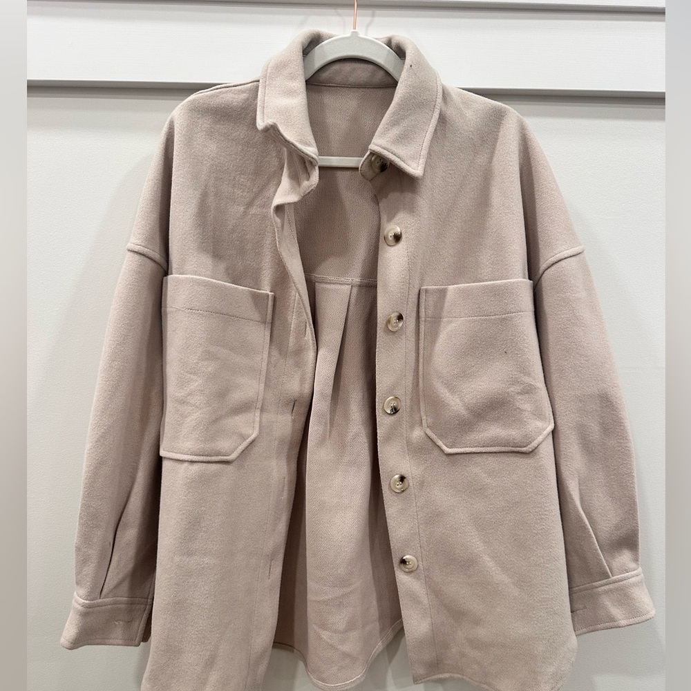 Button down shacket.